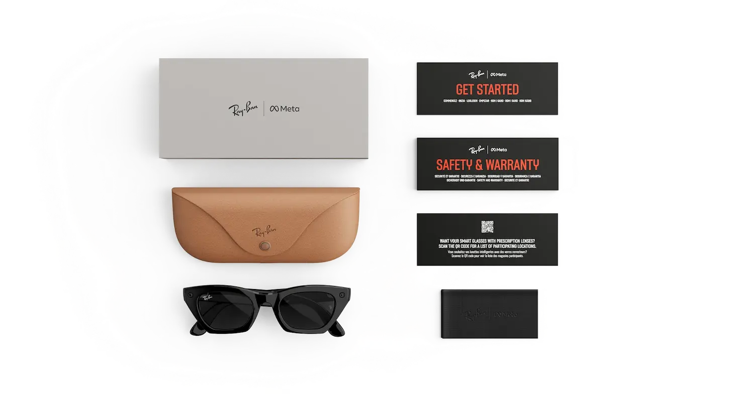 Смарт-окуляри Ray-Ban | Meta Zena [Gen 3] Standard Shiny Black Frame / Grey Lenses (RW4015 601/87 49-22)