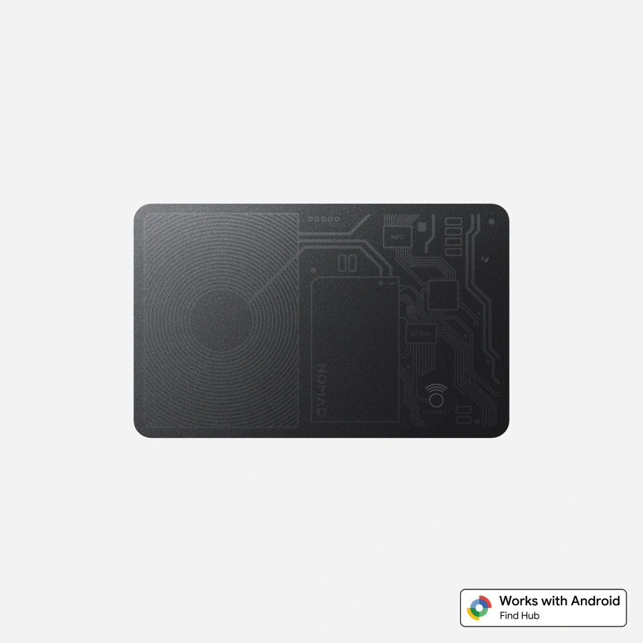 Трекер-картка Nomad Tracking Card Air with Google Find Hub [7 Months Battery Life] - Black (NM011512858)