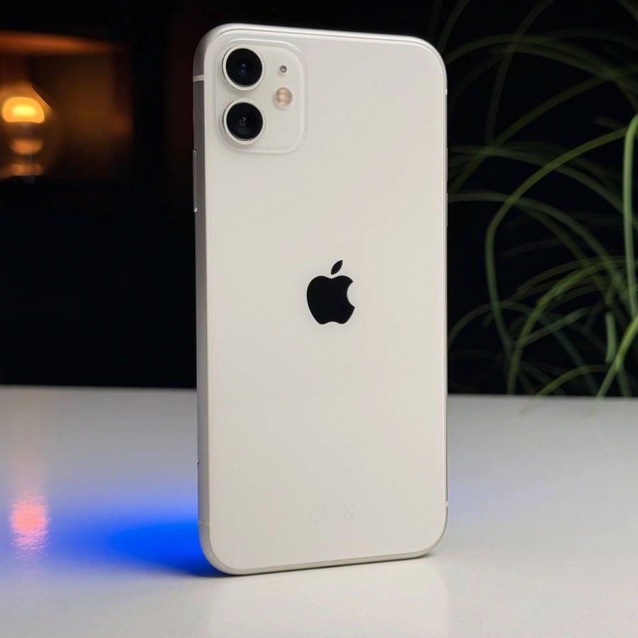 ВЖИВАНИЙ Б/У Apple iPhone 11 128GB White (MHCY3, MHDJ3) - Состояние: хороший | Аккумулятор: 100% | Комплектация: iPhone, кабель | Гарантия: 3 мес.