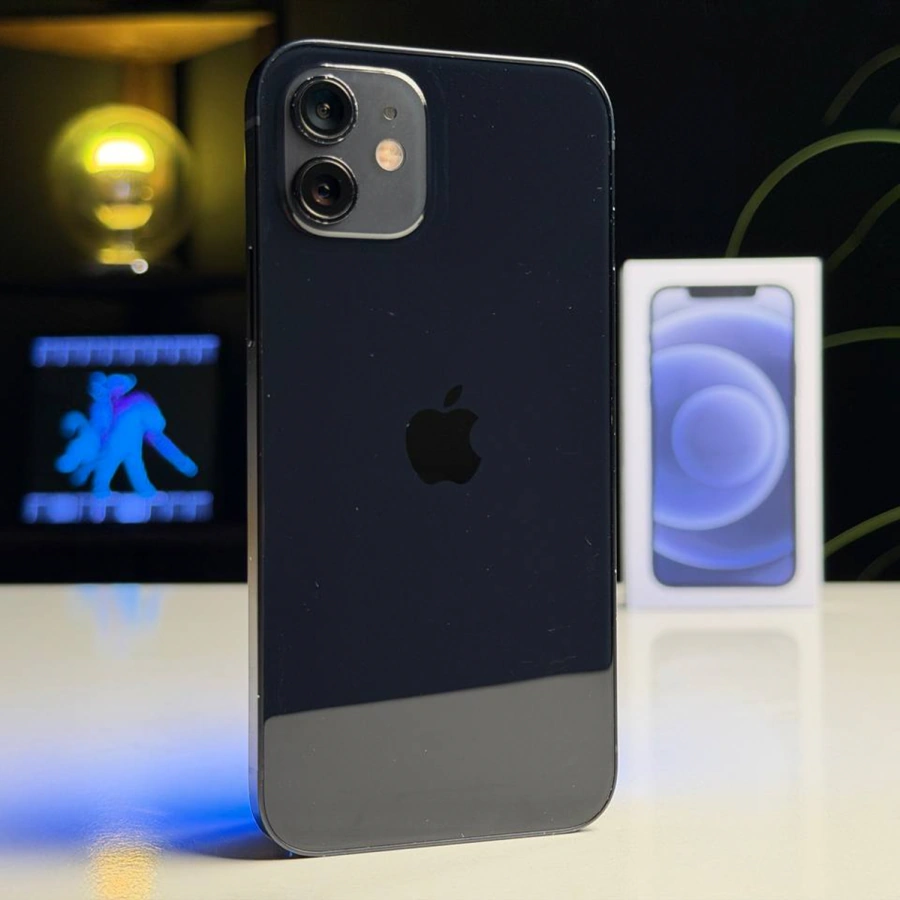 ВЖИВАНИЙ Б/У Apple iPhone 12 128GB Black (MGHC3, MGJA3) - Стан: гарний | Акумулятор: 100% | Комплектація: повний | Гарантія: 3 міс.
