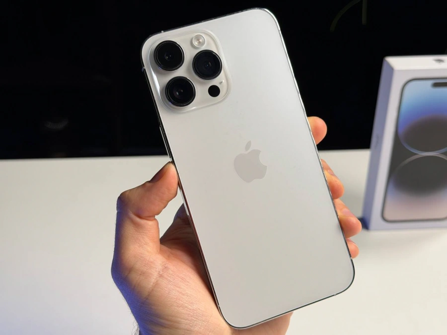 ВЖИВАНИЙ Б/У Apple iPhone 14 Pro Max 256GB Silver eSim (MQ8U3) - Состояние: хороший | Аккумулятор: 87% | Комплектация: полный | Гарантия: 3 мес.