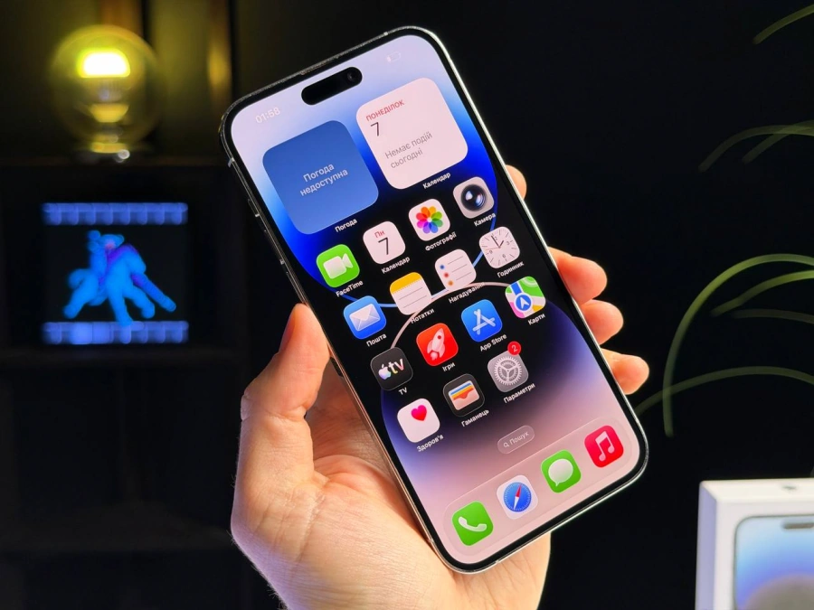 ВЖИВАНИЙ Б/У Apple iPhone 14 Pro Max 256GB Silver eSim (MQ8U3) - Состояние: хороший | Аккумулятор: 87% | Комплектация: полный | Гарантия: 3 мес.