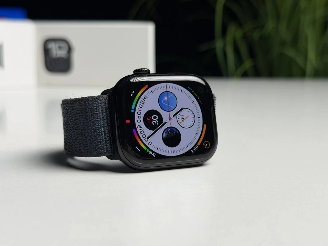 ВЖИВАНИЙ Б/У Apple Watch Series 10 GPS 46mm Jet Black Aluminum Case with Ink Sport Loop (MWWR3) - Стан: гарний | Акумулятор: 100% | Комплектація: повний | Гарантія: 3 міс.