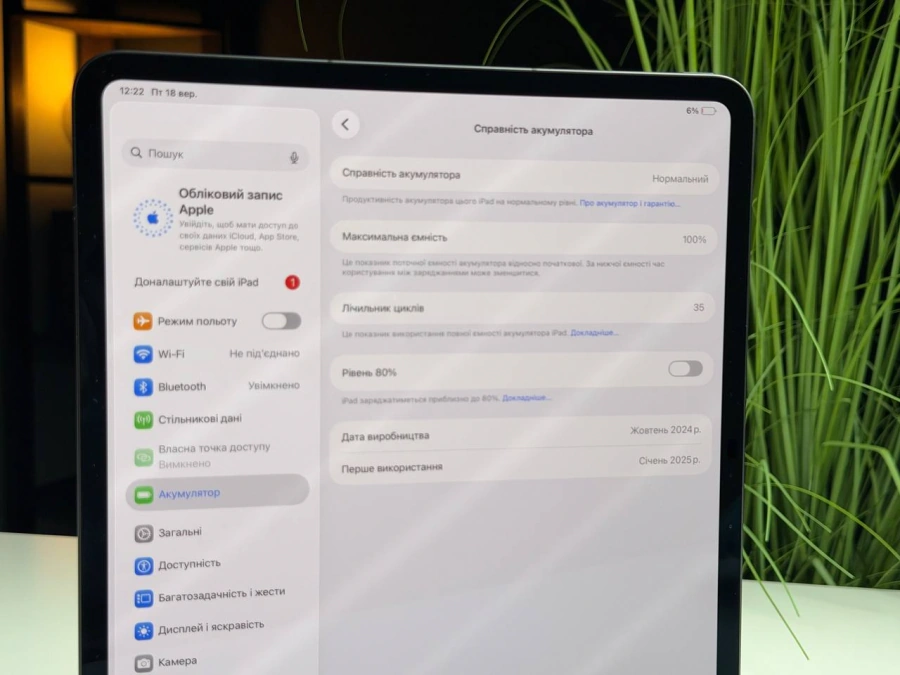 ВЖИВАНИЙ Б/У Планшет Apple iPad Pro 13" M4 2024 Wi-Fi + Cellular 512GB with Standard glass - Space Black (MVXU3) - Стан: гарний | Акумулятор: 100% | Комплектація: iPad, кабель | Гарантія: 3 міс.