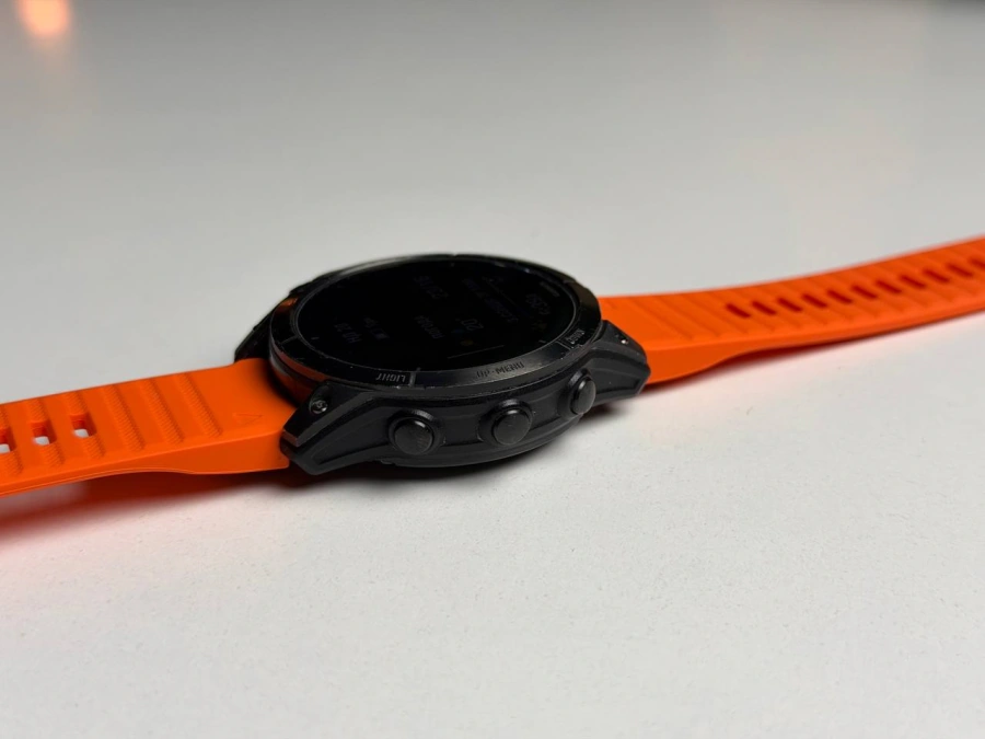 ВЖИВАНИЙ Б/У Смарт-часы Garmin Epix Pro (Gen 2) Sapphire Edition | 47 mm Carbon Gray DLC Titanium with Orange Band (010-02803-11) - Состояние: хороший | Комплектация: полный | Гарантия: 3 мес.