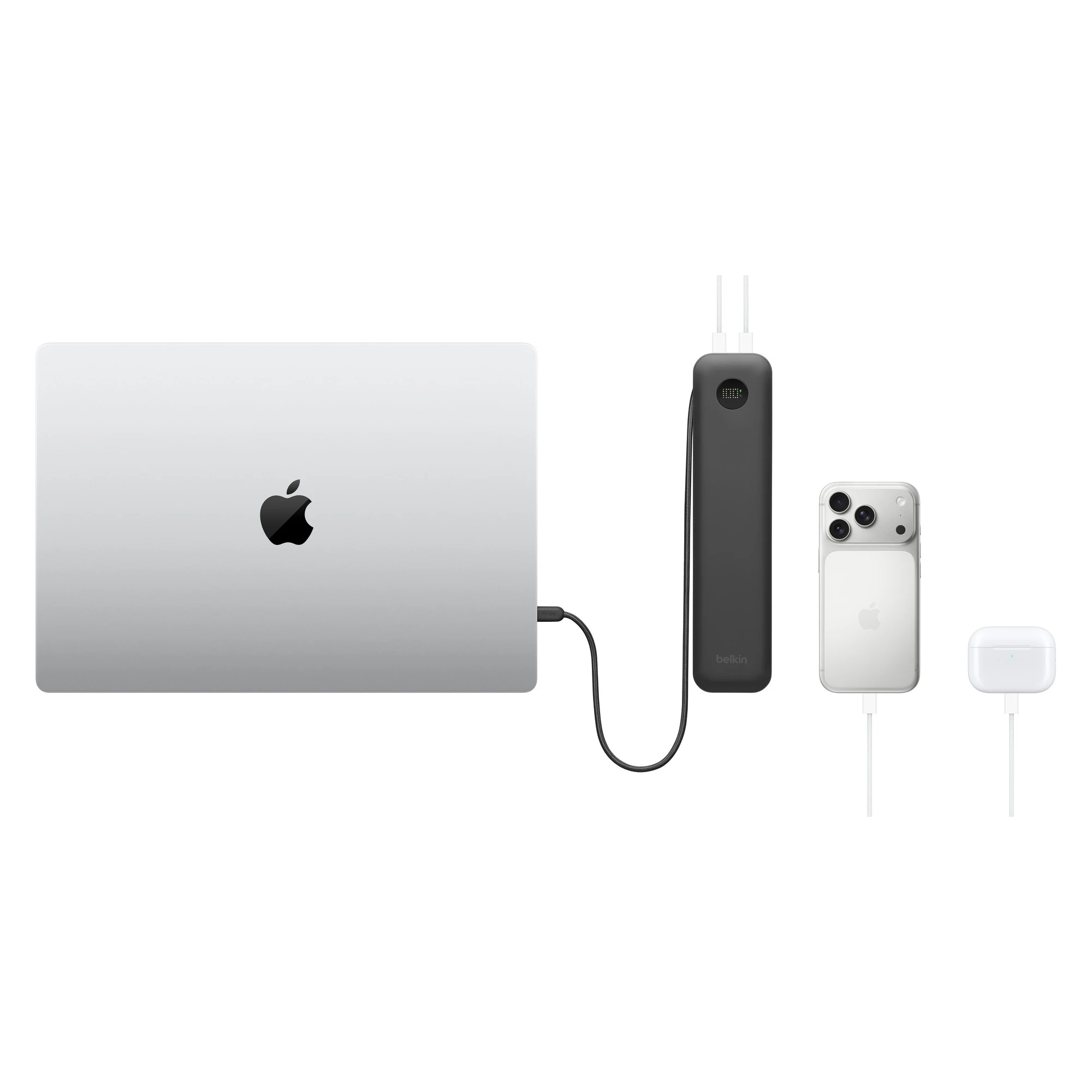 Павербанк Belkin UltraCharge Pro Powerbank 20000mAh 70W with Integrated Cable - Black (BPB043gqCH-APL)