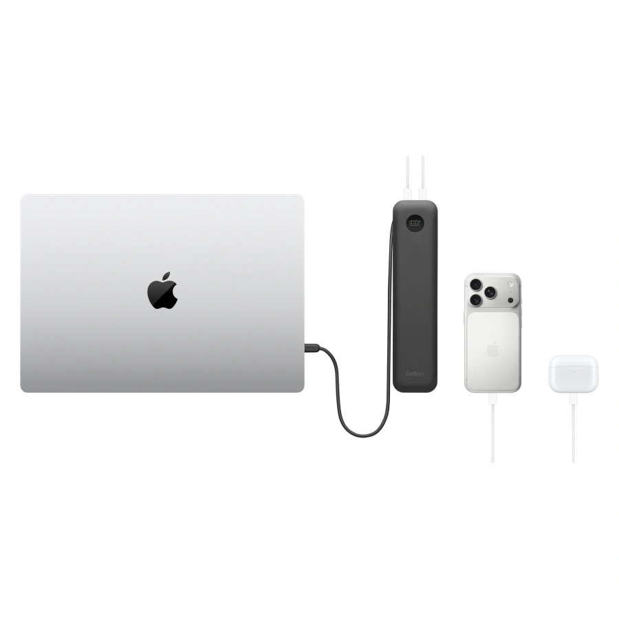 Павербанк Belkin UltraCharge Pro Powerbank 20000mAh 70W with Integrated Cable - Black (BPB043gqCH-APL)
