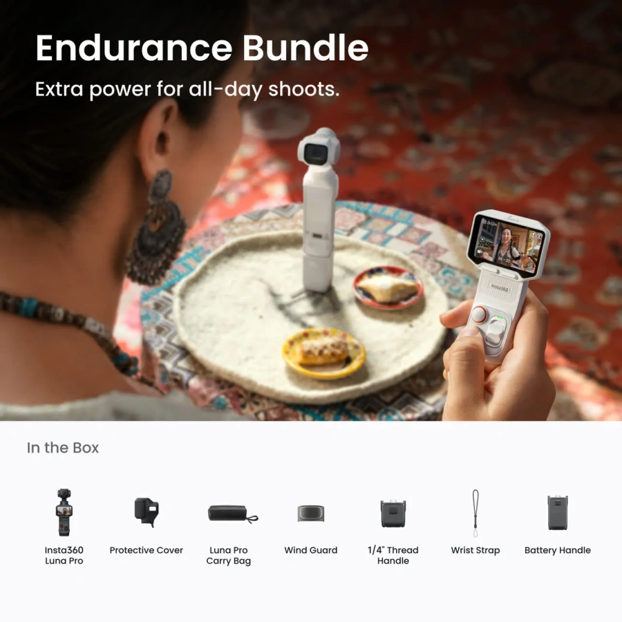 Екшн-камера Insta360 Luna Pro [Endurance Bundle] - Cosmic Black