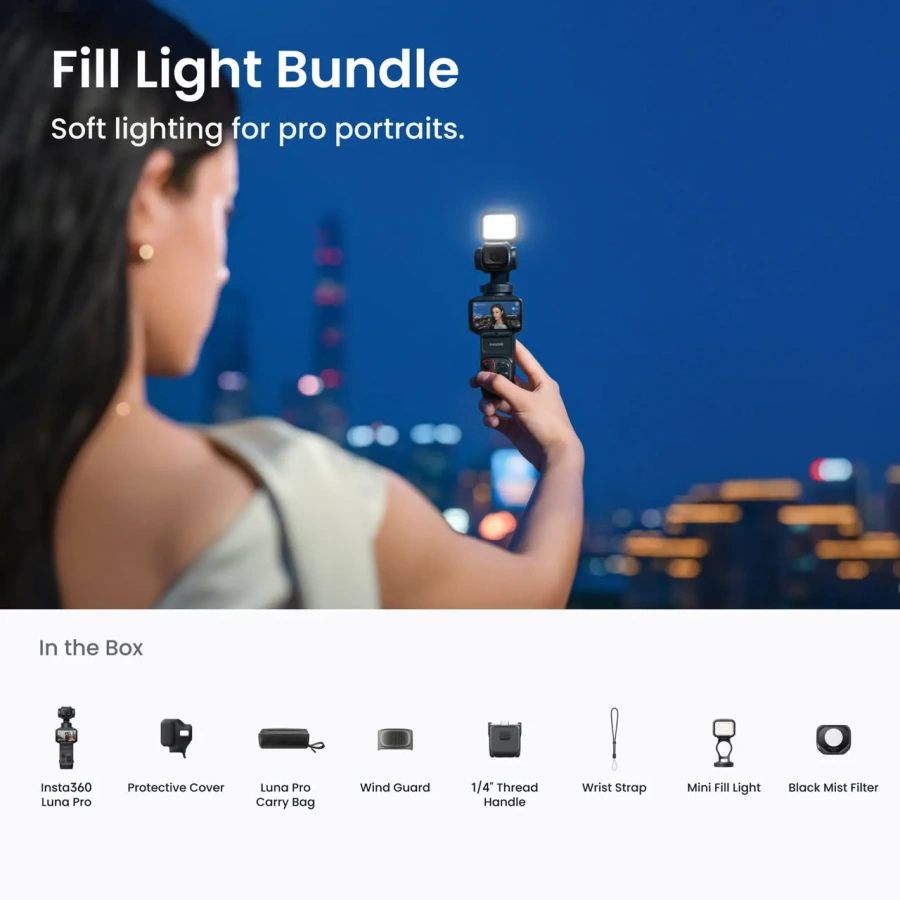 Екшн-камера Insta360 Luna Pro [Fill Light Bundle] - Cosmic Black