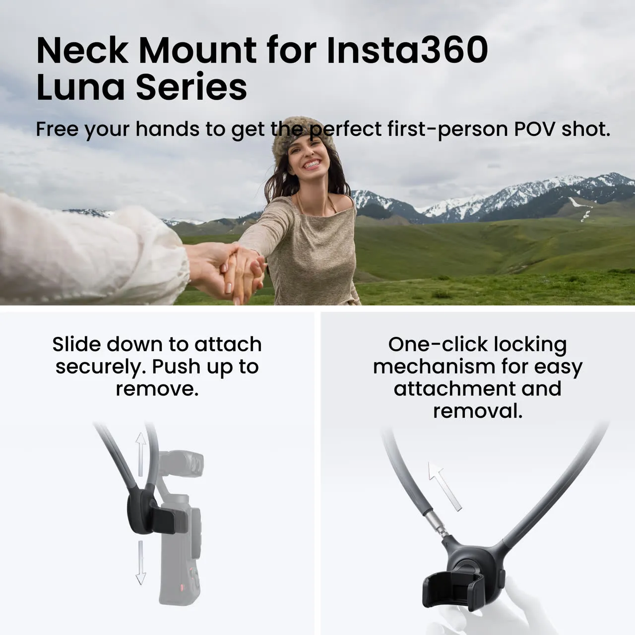 Екшн-камера Insta360 Luna Pro [POV Bundle] - Stellar White