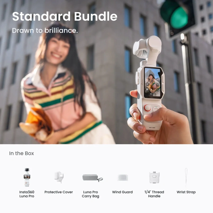 Екшн-камера Insta360 Luna Pro [Standard Bundle] - Stellar White
