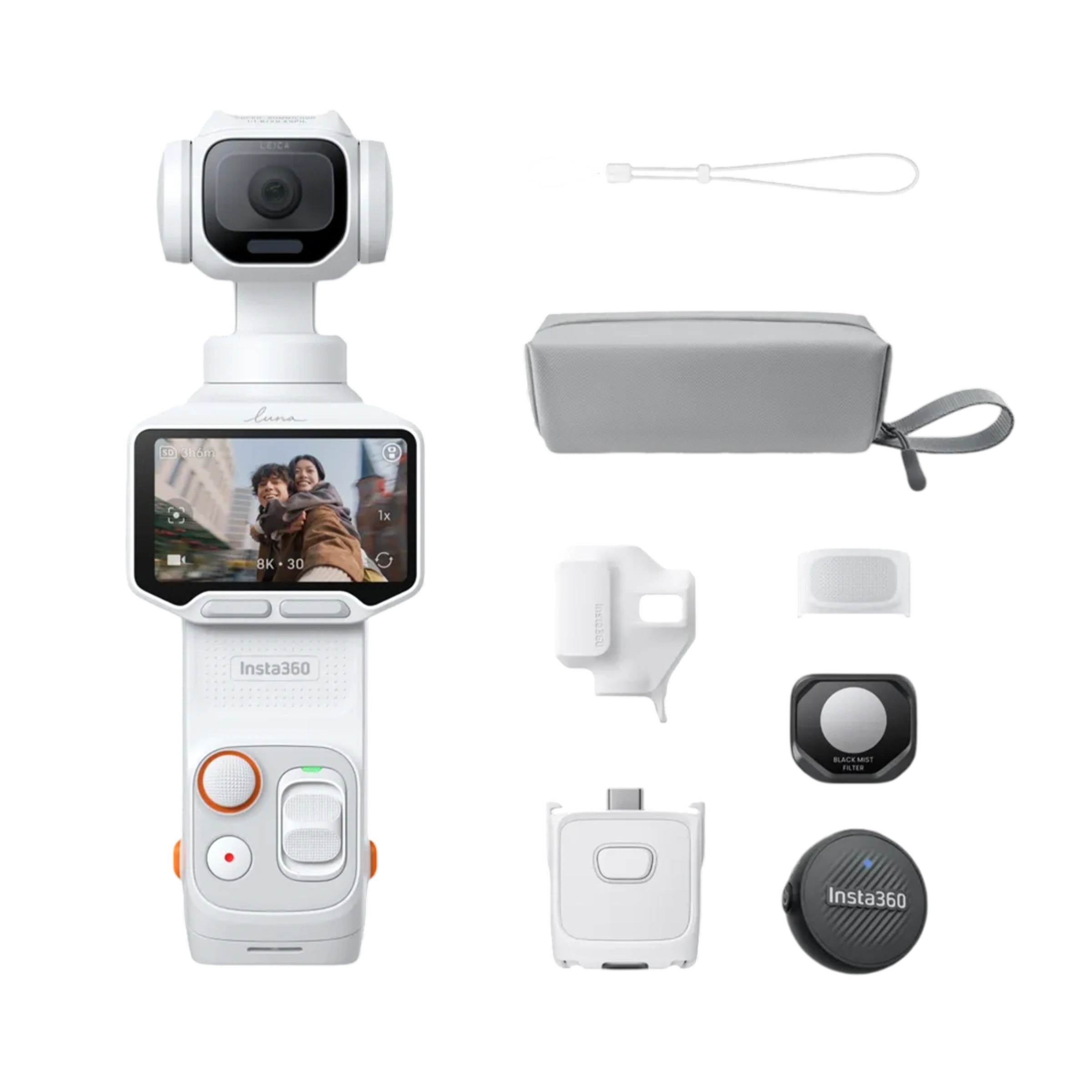 Екшн-камера Insta360 Luna Pro [Vlog Bundle] - Stellar White
