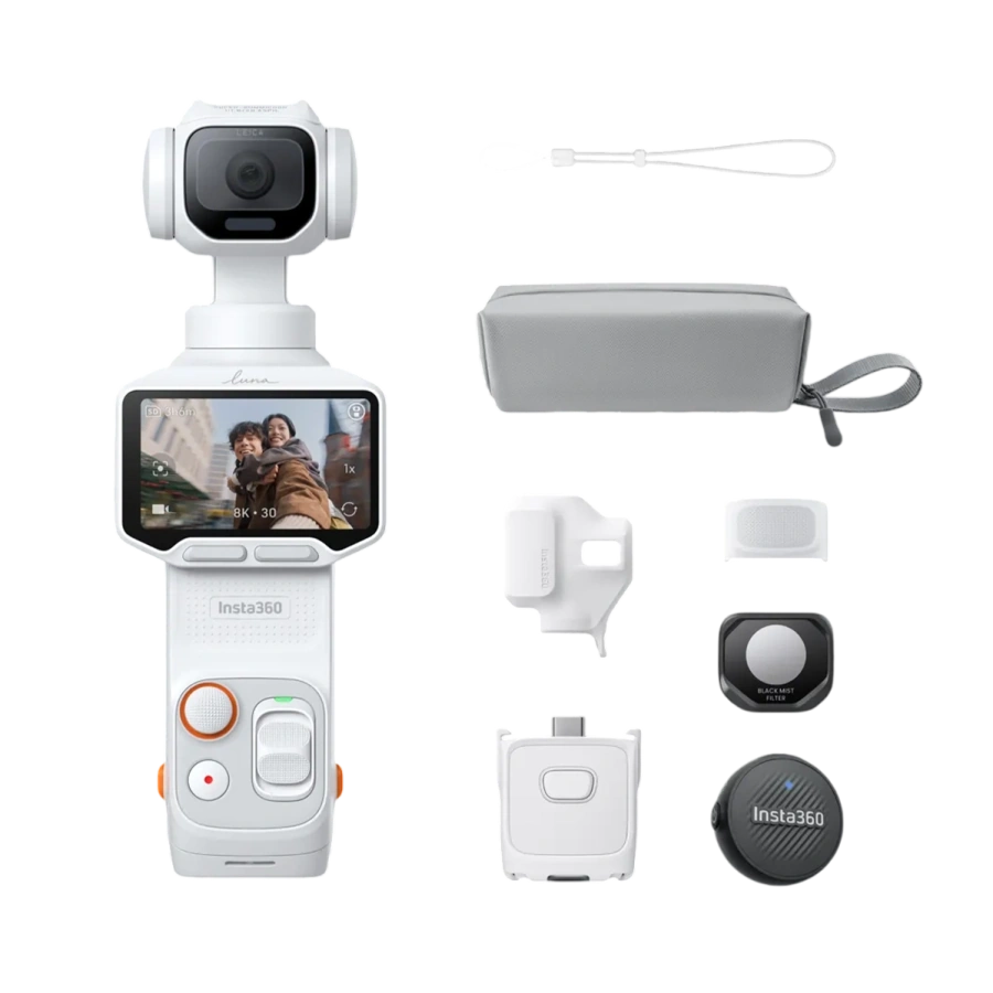 Екшн-камера Insta360 Luna Pro [Vlog Bundle] - Stellar White