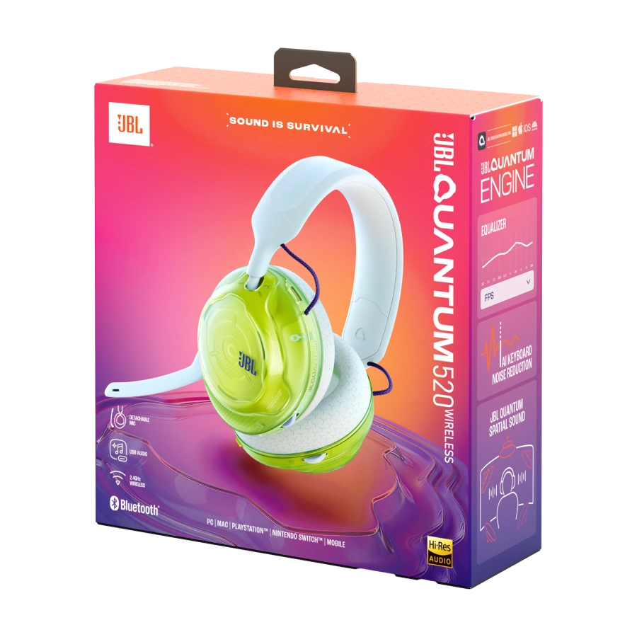 Ігрові бездротові навушники JBL Quantum 520 - Ice (JBLQTUM520ICE)