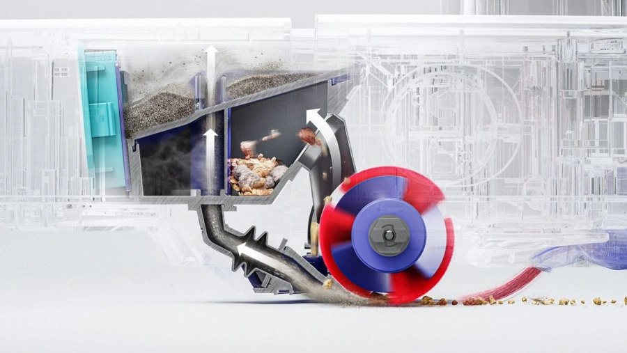 Робот-пилосос з вологим прибиранням Dyson R2 Nurovi Wash+Dry - Light Grey/Vinca Blue (664874-01)