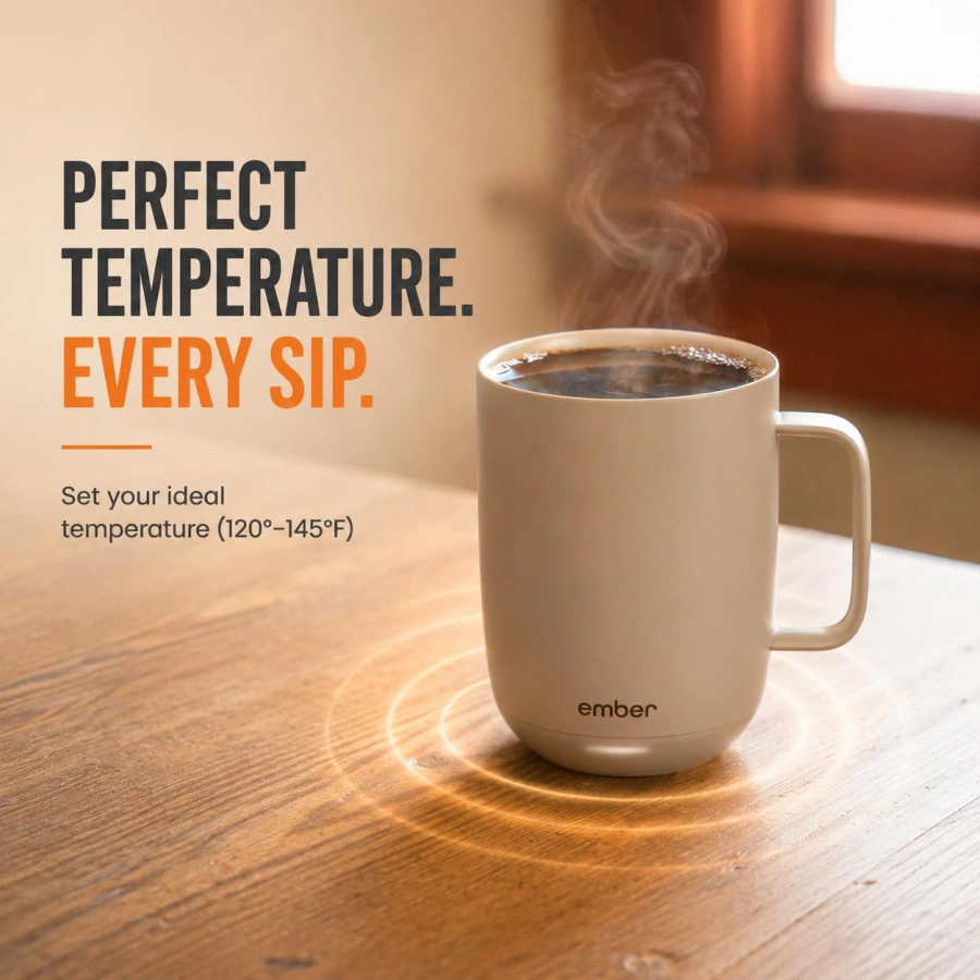 Розумна чашка з контролем температури Ember Smart Mug 2 14oz/414ml - Sandstone (CM191416AM)