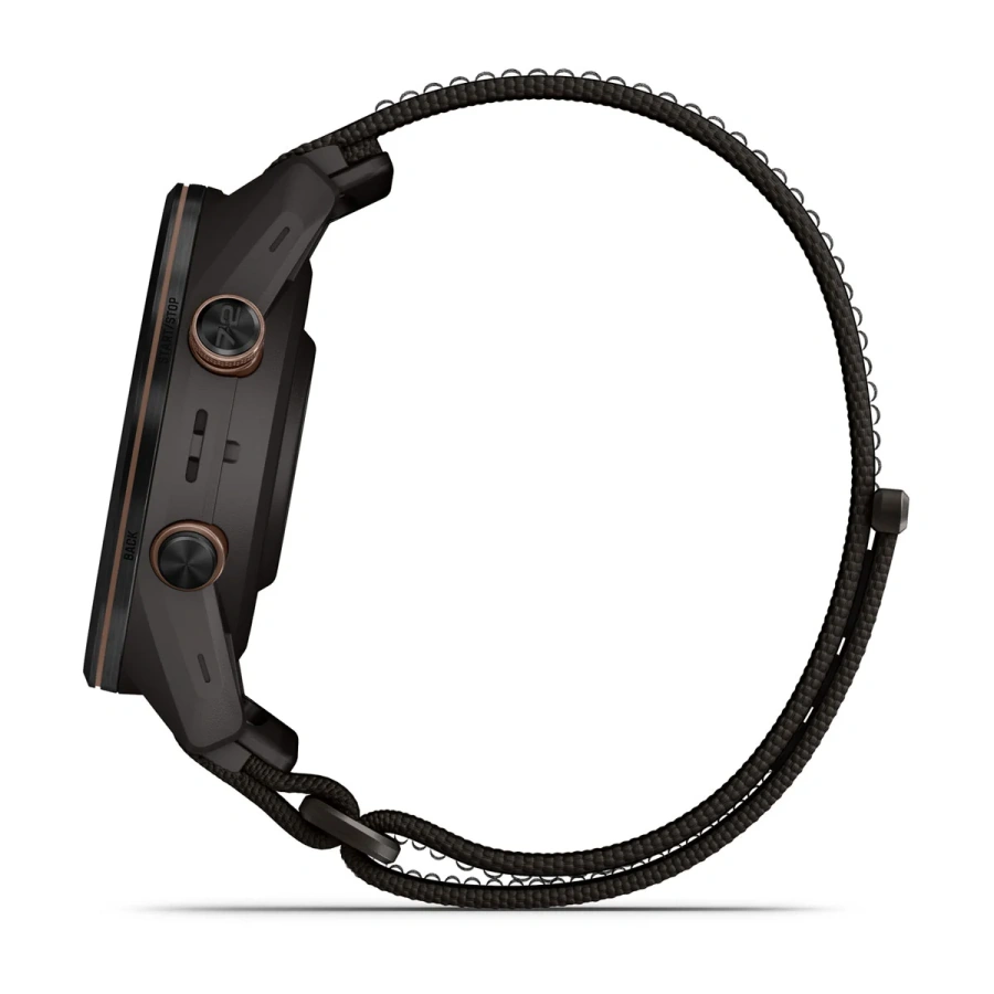 Смарт-часы Garmin Approach S72 43mm Carbon Gray/Heritage Bronze DLC Titanium Bezel with Pebble Gray ComfortFit Fabric Band (010-04147-00/02)