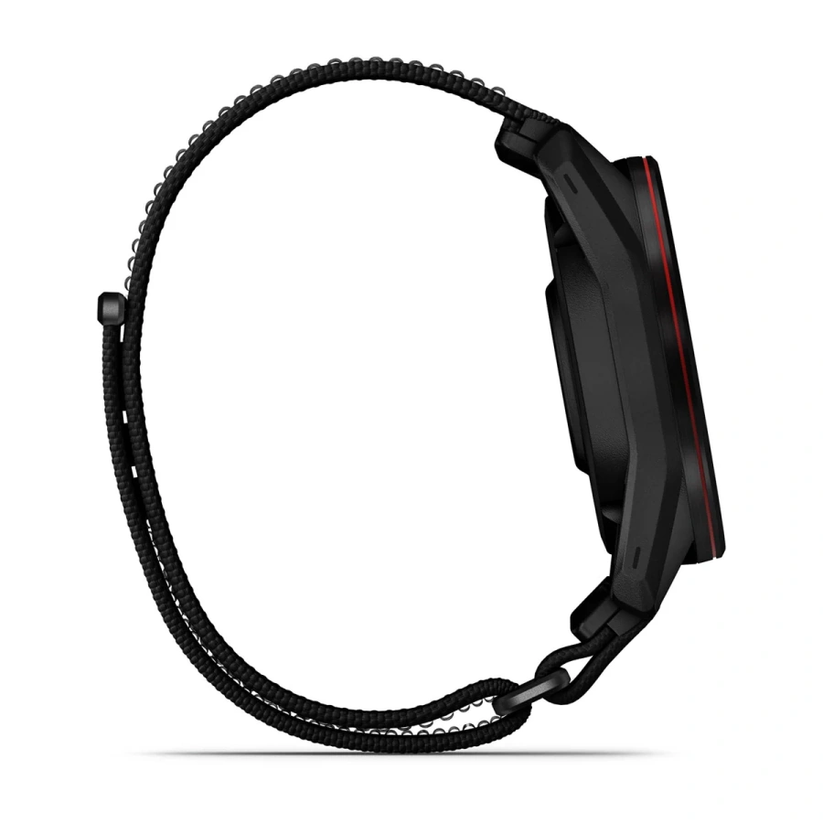 Смарт-годинник Garmin Approach S72 47mm Carbon Gray/Red DLC Titanium Bezel with Black ComfortFit Fabric Band (010-04148-00/02)