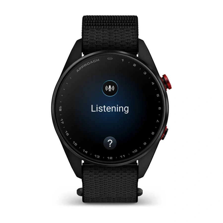 Смарт-годинник Garmin Approach S72 47mm Carbon Gray/Red DLC Titanium Bezel with Black ComfortFit Fabric Band (010-04148-00/02)