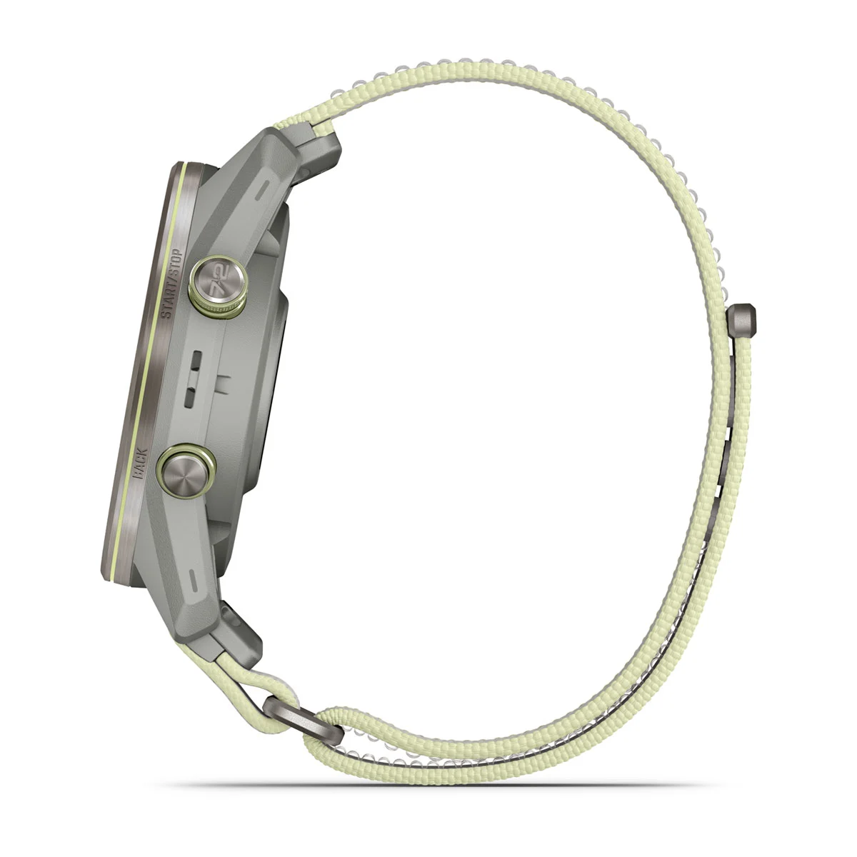 Смарт-годинник Garmin Approach S72 47mm Silver/Citron Titanium Bezel with Fog Gray/Citron ComfortFit Fabric Band (010-04148-01/04)