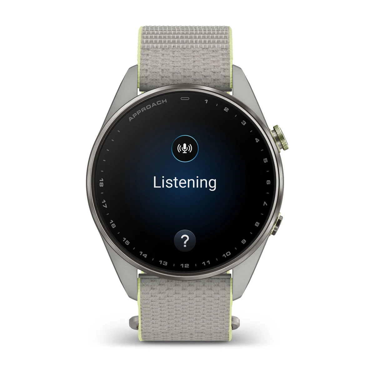 Смарт-годинник Garmin Approach S72 47mm Silver/Citron Titanium Bezel with Fog Gray/Citron ComfortFit Fabric Band (010-04148-01/04)