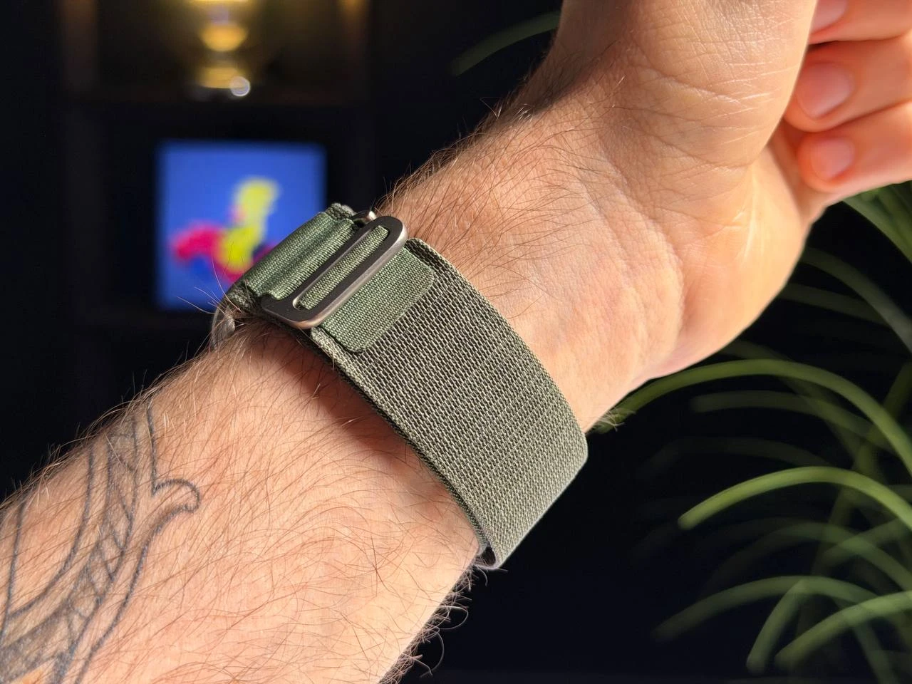 ВЖИВАНИЙ Б/У Apple Watch Ultra GPS + Cellular 49mm Titanium Case with Green Alpine Loop - Large (MQEX3, MQFP3) - Состояние: хорошее | Аккумулятор: 91% | Комплектация: полный | Гарантия: 3 мес.
