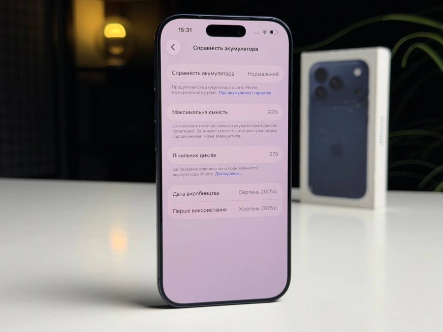ВЖИВАНИЙ Б/У Apple iPhone 17 Pro 512GB Deep Blue (MG8N4) - Стан: гарний | Акумулятор: 93% | Комплектація: повний | Гарантія: 3 міс.